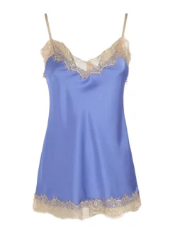 Solada Top donna effetto raso con pizzo