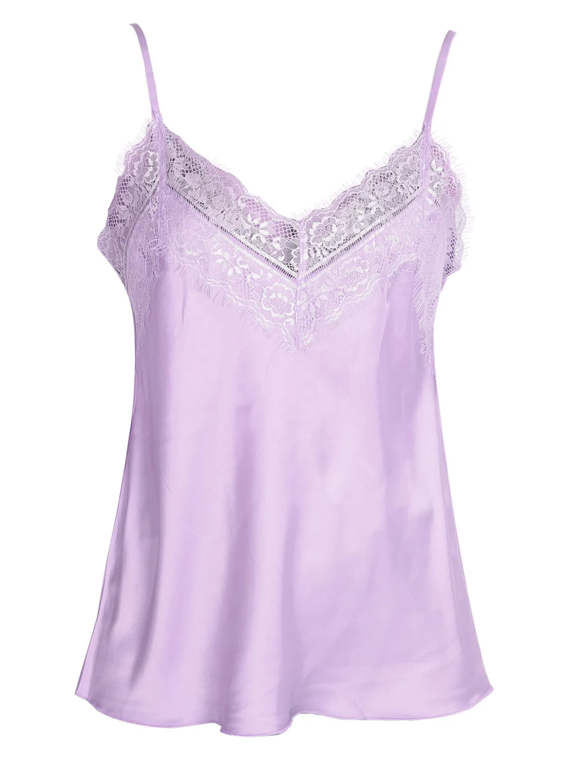 Solada Top donna effetto raso con pizzo