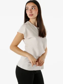 Solada Top donna girocollo senza maniche - beige