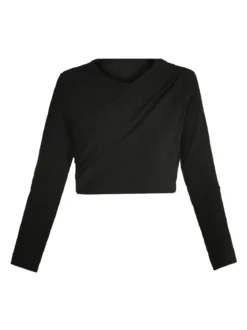 Solada Top donna lurex a manica lunga