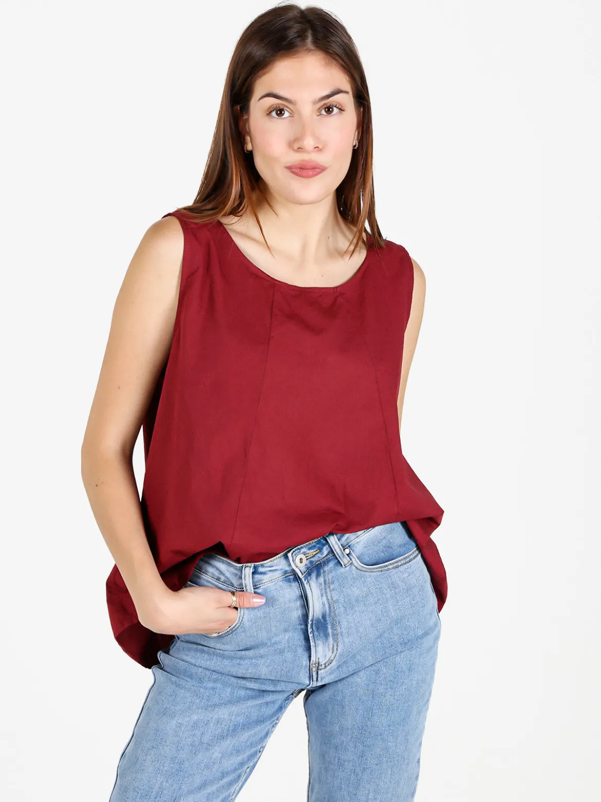 Solada Top donna oversize in cotone