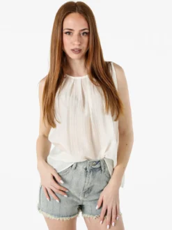 Solada Top donna smanicato - bianco