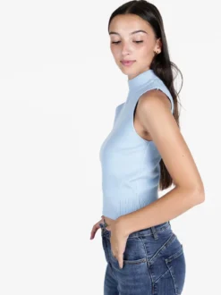 Solada Top donna smanicato in maglia