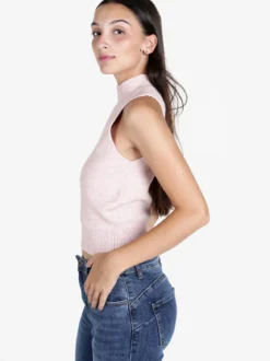 Solada Top donna smanicato in maglia