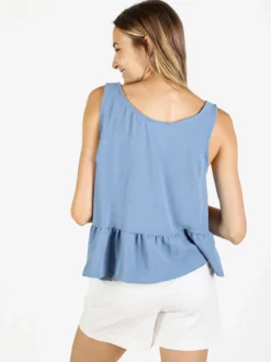 Solada Top donna tinta unita - blu
