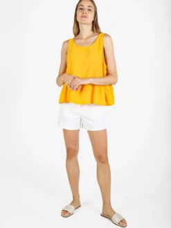 Solada Top donna tinta unita - giallo