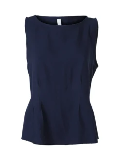 Solada Top smanicato da donna in viscosa - blu scuro