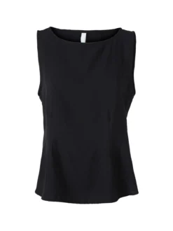 Solada Top smanicato da donna in viscosa - nero