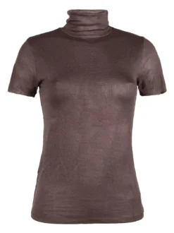 Solada T-shirt dolcevita da donna in tinta unita