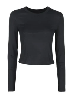 Solada T-shirt donna a maniche lunghe in viscosa - nero