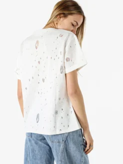 Solada T-shirt donna con dettagli in pizzo - bianco