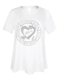 Solada T-shirt donna con glitter taglie comode