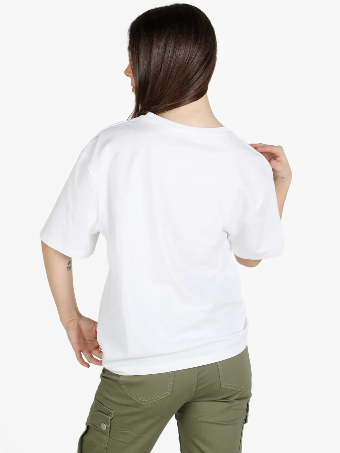 Solada T-shirt donna con stampa disegno e strass