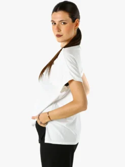 Solada T-shirt donna in cotone con scollo a barca - bianco