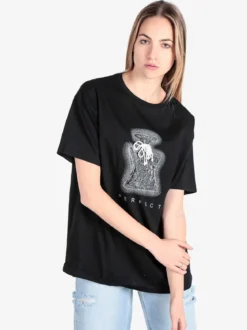 Solada T-shirt donna in cotone con stampa e strass decorativi