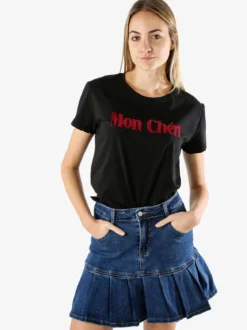 Solada T-shirt donna in cotone con stampa - nero