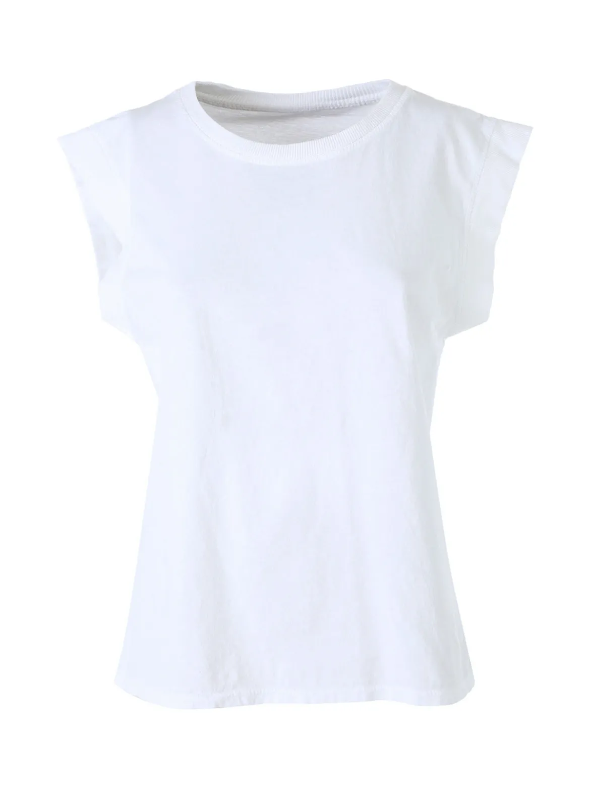 Solada T-shirt donna in cotone senza maniche - bianco
