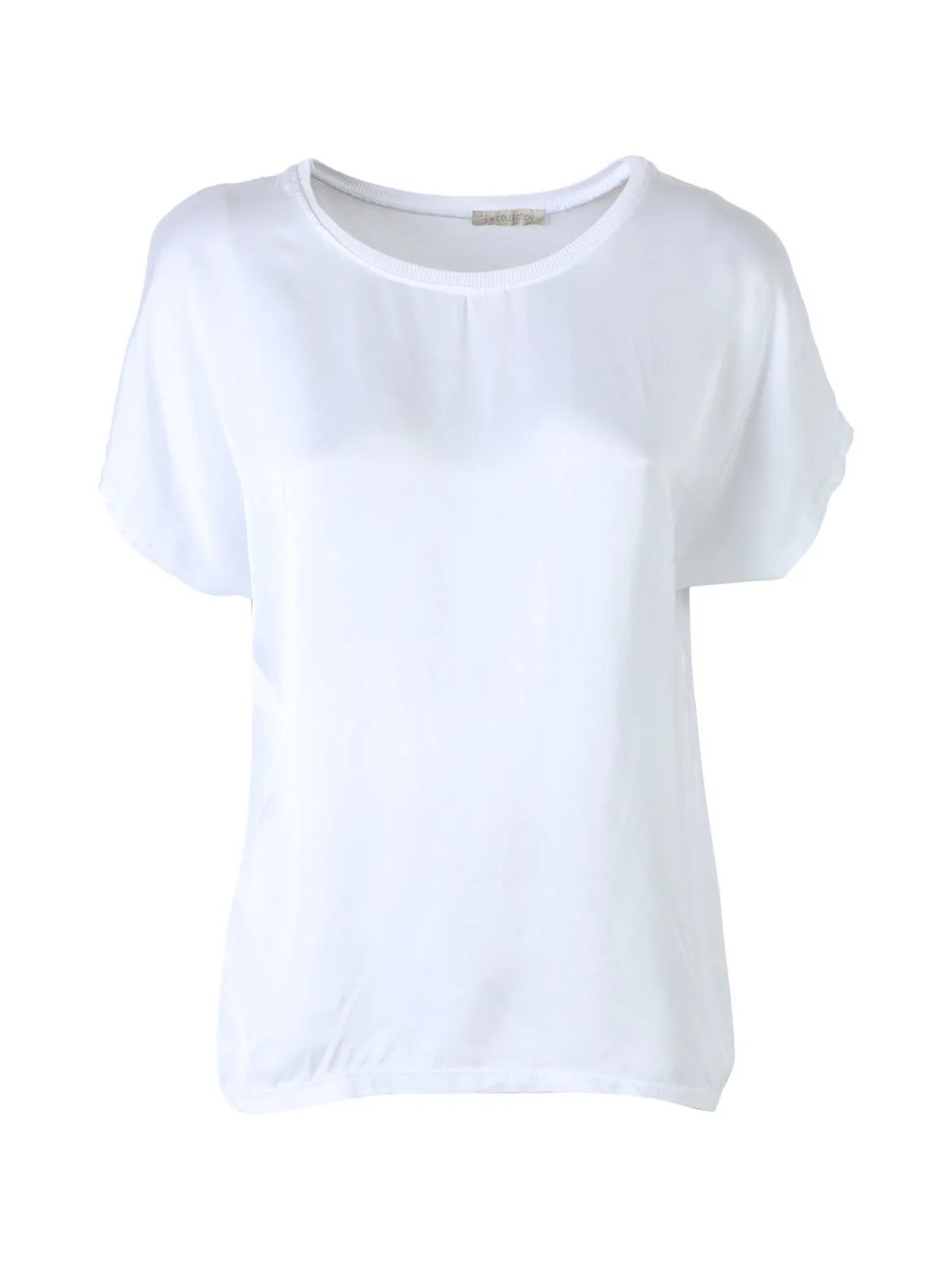 Solada T-shirt donna in viscosa e seta - bianco