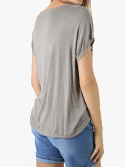 Solada T-shirt donna in viscosa e seta - fango
