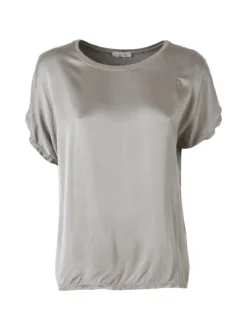 Solada T-shirt donna in viscosa e seta - fango