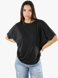 Solada T-shirt donna leggera a maniche corte - nero