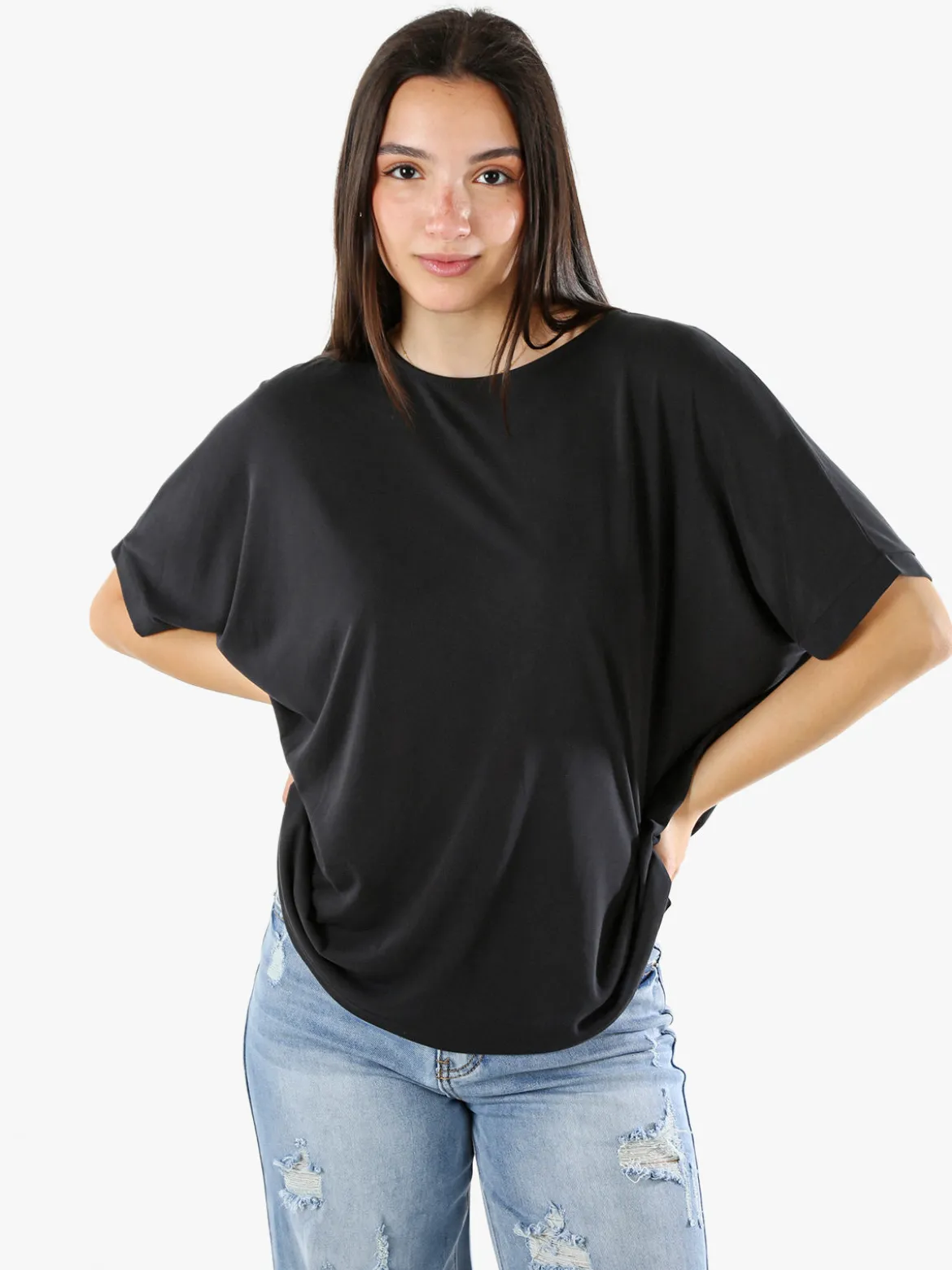 Solada T-shirt donna leggera a maniche corte - nero