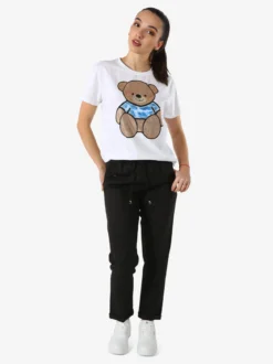 Solada T-shirt donna orsacchiotto con strass - cammello