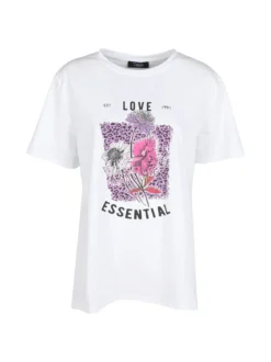 Solada T-shirt donna oversize con stampa fiori
