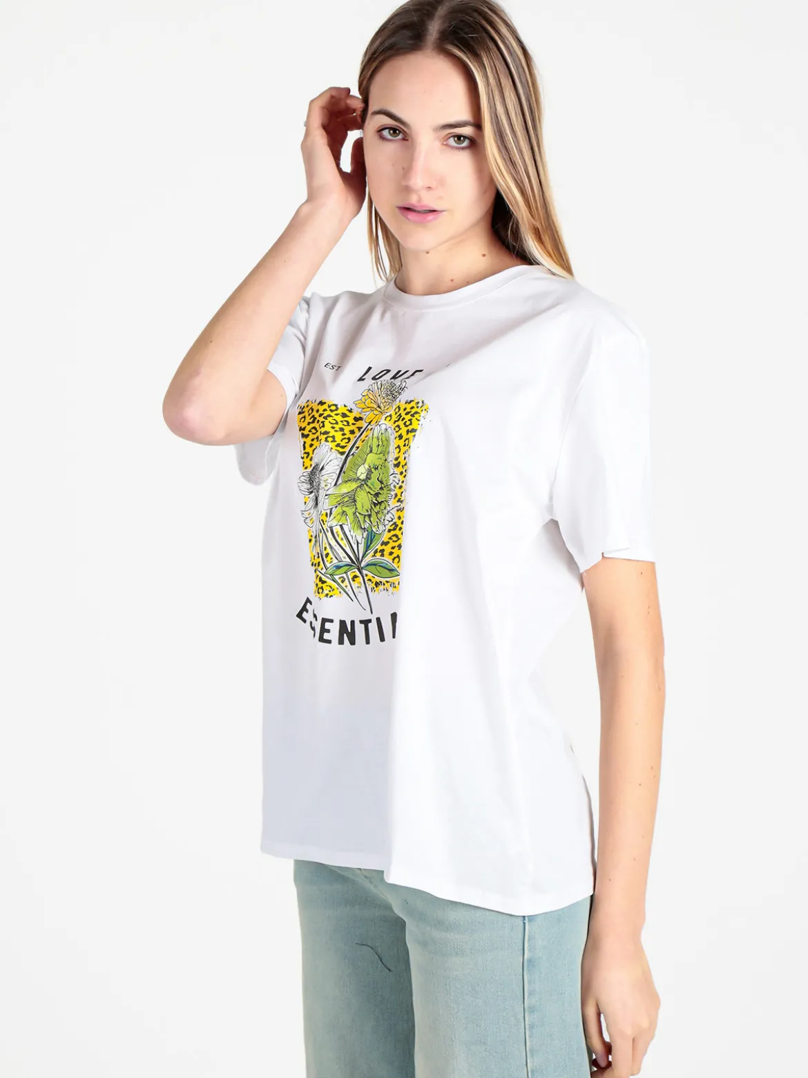 Solada T-shirt donna oversize con stampa fiori