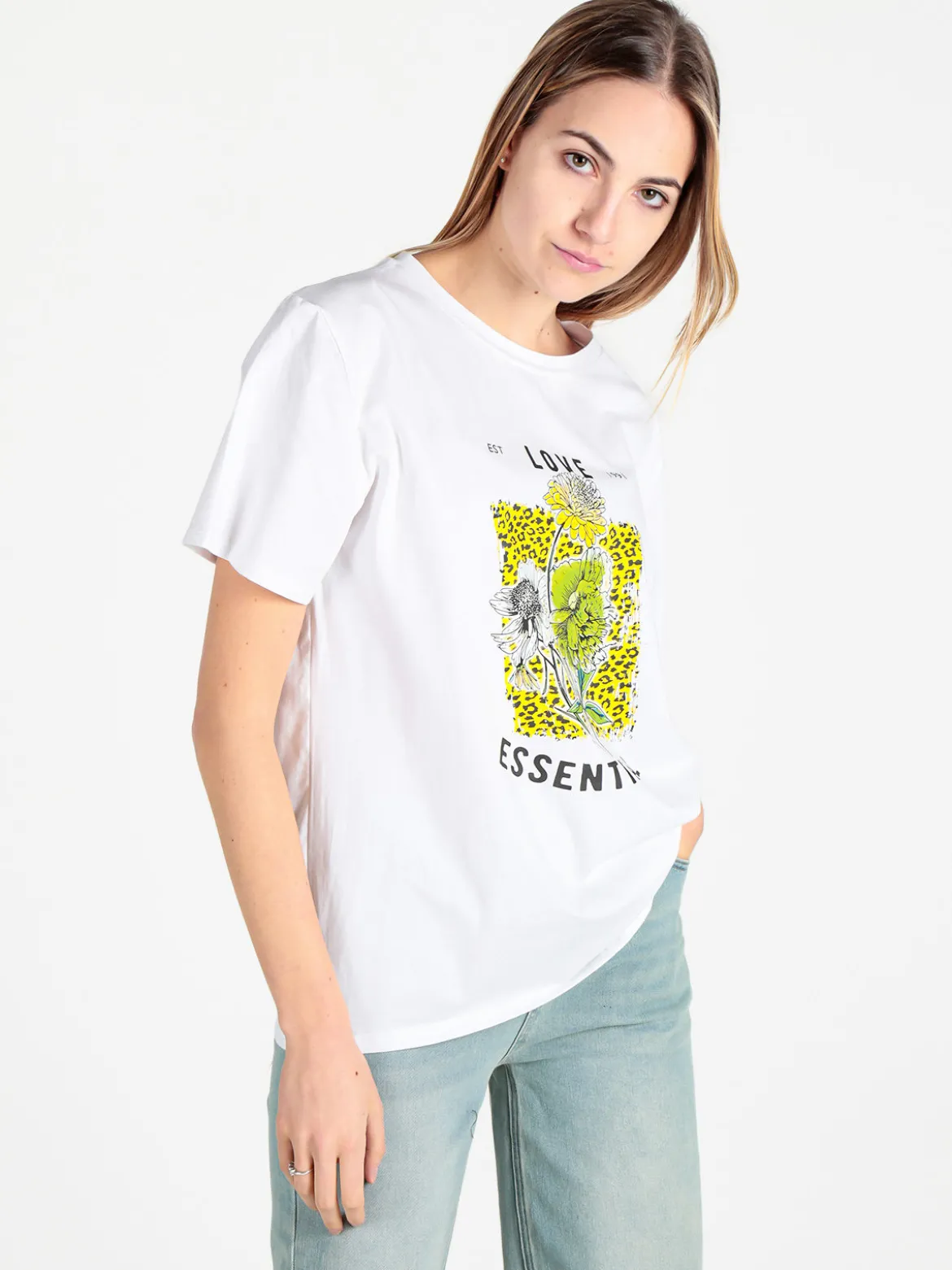 Solada T-shirt donna oversize con stampa fiori