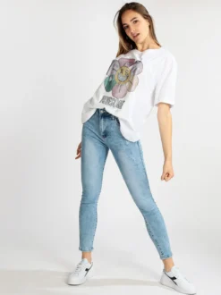 Solada T-shirt donna oversize con strass