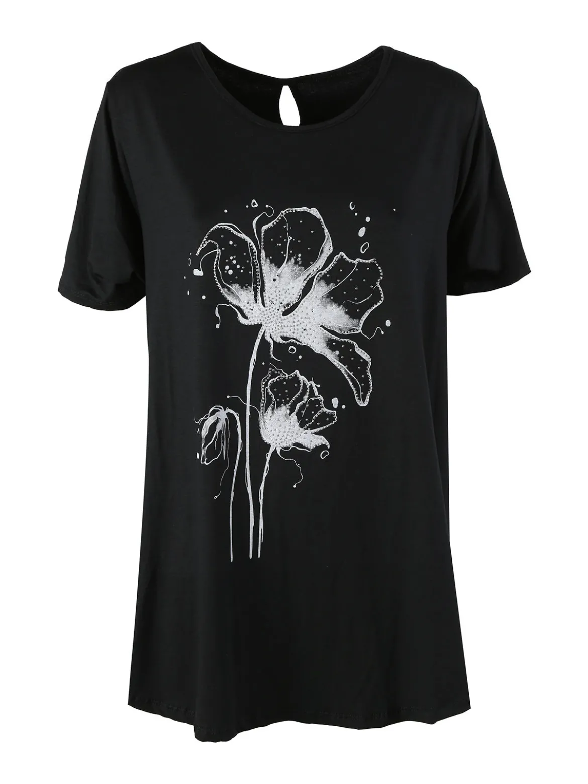 Solada T-shirt donna oversize con strass