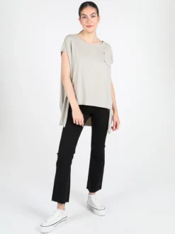 Solada T-shirt donna oversize con taschino