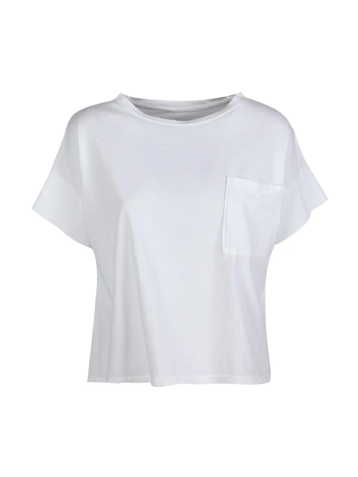 Solada T-shirt donna oversize con taschino