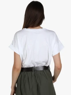 Solada T-shirt donna oversize con taschino