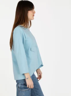 Solada T-shirt donna oversize con taschino