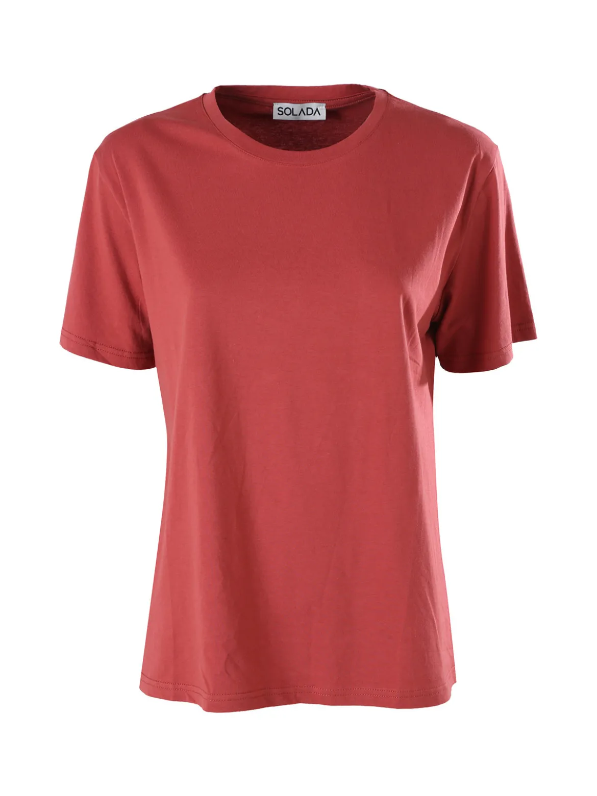 Solada T-shirt donna oversize in cotone - corallo