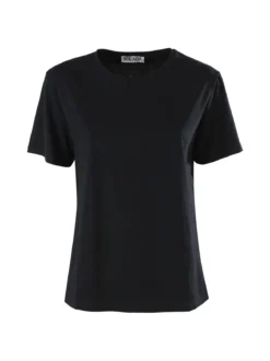 Solada T-shirt donna oversize in cotone - nero