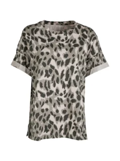 Solada T-shirt donna ovesize con stampa animalier