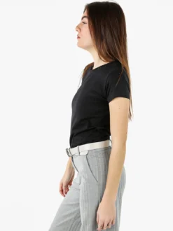 Solada T-shirt girocollo da donna in cotone - nero