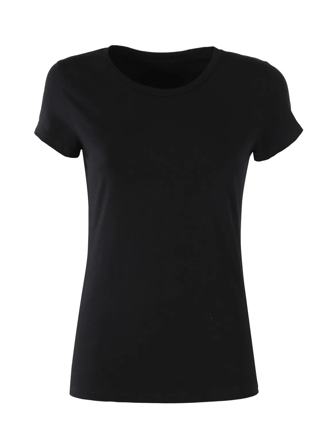 Solada T-shirt girocollo da donna in cotone - nero