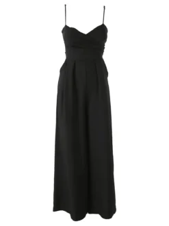 Solada Tuta jumpsuite da donna con spalline sottili e coppe imbottite - nero