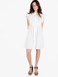 Solada Vestito corto da donna a camicia con volant