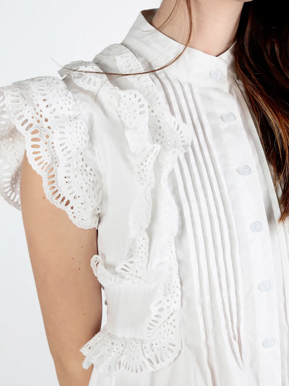 Solada Vestito corto da donna a camicia con volant