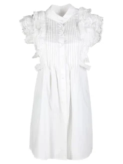 Solada Vestito corto da donna a camicia con volant