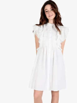 Solada Vestito corto da donna a camicia con volant