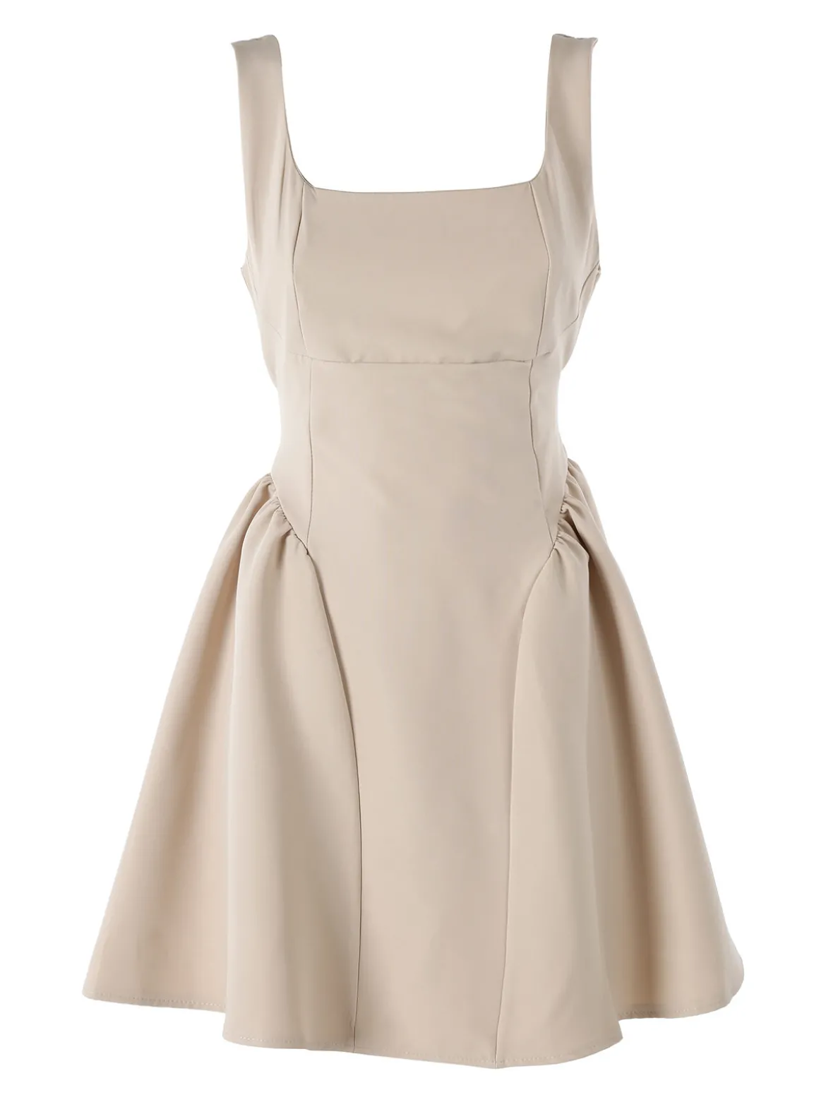 Solada Vestito donna a spalla stretta con scollo quadrato - beige