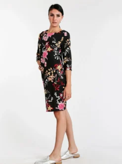 Solada Vestito donna fiorato con maniche 3/4