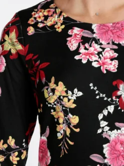Solada Vestito donna fiorato con maniche 3/4