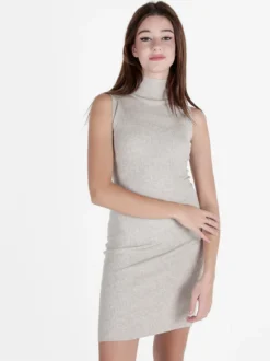 Solada Vestito donna in maglia senza maniche con collo a lupetto